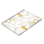 金ゴールドスプラッシュのテクスチャブラシストロークデザイン要素 ノートブック (左側)