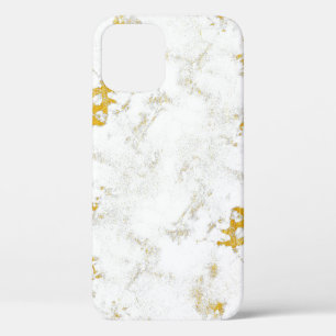 金ゴールドスプラッシュテクスチャ。ブラシストロークデザイン要素 iPhone 12ケース