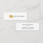 金ゴールドスプラッシュモダンエレガントテンプレートプロフェッショナル スキニー名刺 (正面/裏面)