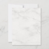 金ゴールドスプラッシュモノグラムのホワイトマーブルテンプレート ノートカード (裏面)