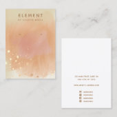 金ゴールドスプラッツテラコッタウォーターカラーイヤリングディスプレイ 名刺 (正面/裏面)