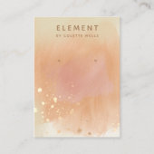 金ゴールドスプラッツテラコッタウォーターカラーイヤリングディスプレイ 名刺 (正面)