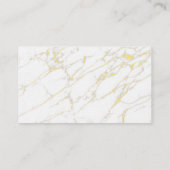 金ゴールドスプレーと自動洗浄のロゴ |大理石 名刺 (裏面)