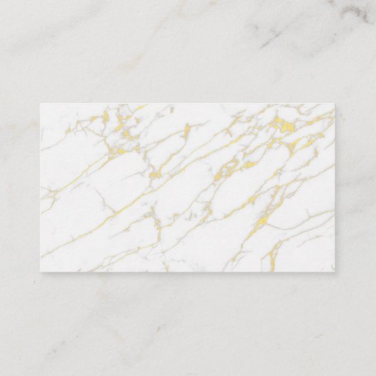 金ゴールドスプレーと自動洗浄のロゴ |大理石 名刺 (裏面)