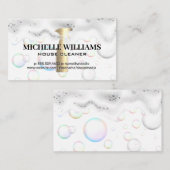 金ゴールドスプレーボトル |シャボン玉と水 名刺 (正面/裏面)