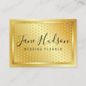 金ゴールドスペックルズのエルガント金ゴールドミニマリスト3.5x2.5 名刺 (正面)