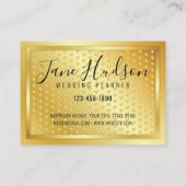 金ゴールドスペックルズのエルガント金ゴールドミニマリスト3.5x2.5 名刺 (裏面)
