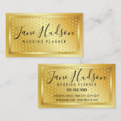 金ゴールドスペックルズのエルガント金ゴールドミニマル3.5x2 名刺 (正面/裏面)