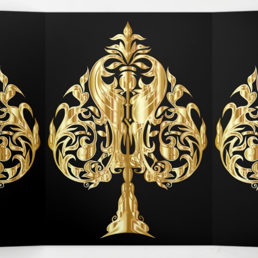 金ゴールドスペードフォトキンセアニェラパーティの招待状 三つ折り招待状 (内部中)