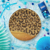 金ゴールドスポットの金属グラマーcheetah皮膚 ペーパープレート (パーティー)