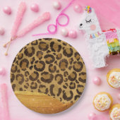 金ゴールドスポットの金属グラマーcheetah皮膚 ペーパープレート (パーティー)