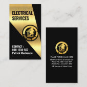 金ゴールドスポットライトOn Home Electrical 名刺 (正面/裏面)