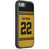 金ゴールドスポーツジャージー番号iPhone 6 Case-Mate iPhoneケース (裏面/右)