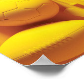 金ゴールドスポーツ用品 – 抽象芸術アート – ポスター (角)