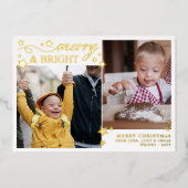 金ゴールドスメリーター&ブライト2枚の写真 箔シーズンカード (正面)