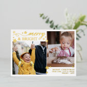 金ゴールドスメリーター&ブライト2枚の写真 箔シーズンカード (立ち正面)