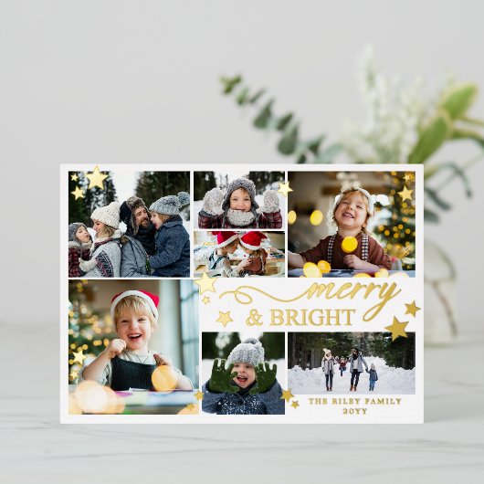 金ゴールドスメリーター&ブライト7枚の写真 箔シーズンカード (立ち正面)