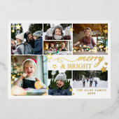 金ゴールドスメリーター&ブライト7枚の写真 箔シーズンポストカード (正面)