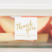 金ゴールドスモダンクリプト結婚式の引き出物ありがとうラベル ラベル (貼付)