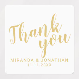 金ゴールドスモダンクリプト結婚式の引き出物ありがとうラベル ラベル