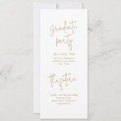 金ゴールドスモダンクリプト3写真の卒業発表 招待状 (裏面)