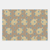 金ゴールドスモダンタメノラーズドリデルクラフトハヌカー ラッピングペーパーシート (正面)