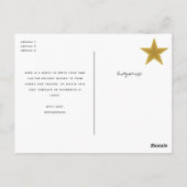 金ゴールドスモダンター3フォトコラージクリスマスホリデー ポストカード (裏面)