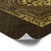 金ゴールドスリヤントラ/スリチャクラ ポスター (角)