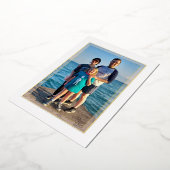 金ゴールドスルー縁どフォイルニューイヤーカードを参照 箔招待状 (回転した状態)