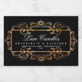 金ゴールドスワエレガントールズ黒製品 フードラベル (シングルラベル)