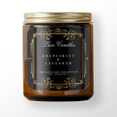 金ゴールドスワエレガントールブラックキャンドル化粧品製品 スクエアシール