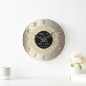 金ゴールドスワーズシャンパーニュ結婚50周年 ラージ壁時計 (ホーム)