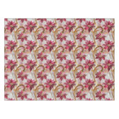 金ゴールドスワーズブルゴーニュピンククリスマスポインセチア テーブルクロス (正面(横))