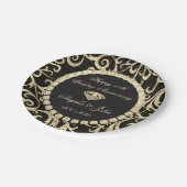 金ゴールドスワーズ結婚ダイヤモンド50周年 ペーパープレート (アングル)