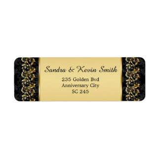 金ゴールドスワーズ50周年結婚住所 シール