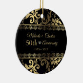 金ゴールドスワールダマスク及びレース セラミックオーナメント (右)