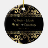 金ゴールドスワールダマスク及びレース セラミックオーナメント (裏面)