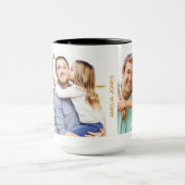 金ゴールドス最高のクリプトパパエバーフォト誕生日コーヒー マグカップ (中央)