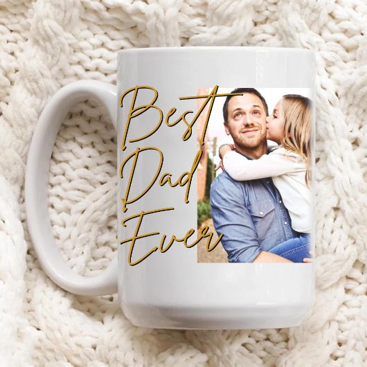 金ゴールドス最高のクリプトパパエバーフォト誕生日コーヒー マグカップ