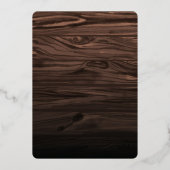 金ゴールドス素朴クリプト日付の保結婚存 箔招待状 (裏面)