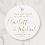 金ゴールドス結婚クリプトのメッセージカード フェイバータグ (正面)