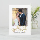 金ゴールドス結婚クリプトの写真 サンキューカード (スタンド正面)