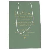 金ゴールドス結婚クリプトの歓迎バッグホテルバッグ ミディアムペーパーバッグ (正面)