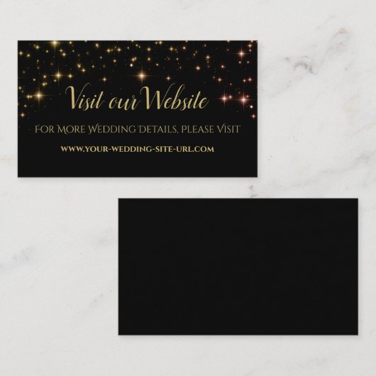 金ゴールドス結婚パークルのWebサイトカード エンクロージャーカード (正面/裏面)