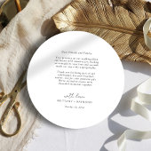 金ゴールドス結婚ラウンドサンキューカード サンキューカード