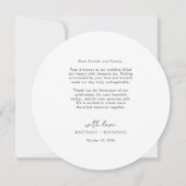 金ゴールドス結婚ラウンドサンキューカード サンキューカード (裏面)