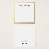 金ゴールドス縁どタッドイヤリング表示カード (正面&裏面)