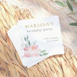 金ゴールドス色彩の鮮やかクリプトフローラ誕生日パーティー スタンダードカクテルナプキン