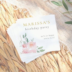 金ゴールドス色彩の鮮やかクリプトフローラ誕生日パーティー スタンダードカクテルナプキン