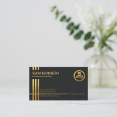 金ゴールドズダーフェイククブループロフェッショナルチャフー 名刺 (スタンド正面)